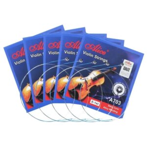 4/4 3/4 1/2 1/4 1/8 A703 Violin Strings Replacement Nickel String Fiddle String Winding E A D G Strings Violin Strings Concert