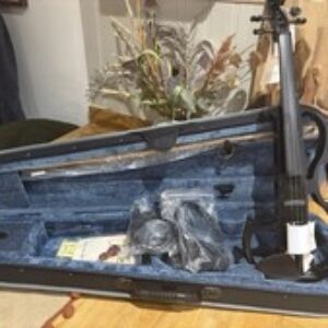 Vangoa Electric Violin Full Set - Glitter Black - Spare Strings/Tuner/Manual