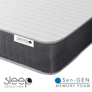 Sleep Easy Memory Foam Mattress Sprung Mattress | 3ft Single 4ft6 Double 5ft 6ft