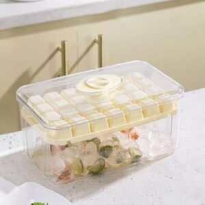 32-Grid Press Type Easy Release Silicone Ice Cube Mold Box Fridge Container Storage Organiser